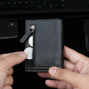 Black Slider Pop-Up Card Holder Wallet