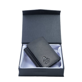 Black Pull Button Pop up Card Holder Wallet