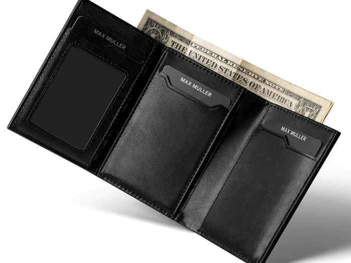 Black Slider Pop-Up Card Holder Wallet